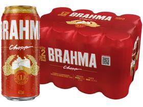 Cerveja Brahma Chopp 12 Unidades Lata 473ml