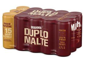 Cerveja Brahma Duplo Malte Lager 15 Unidades - Lata 310ml Cerveja Brahma Duplo Malte Lager 15 Unidades - Lata 310ml