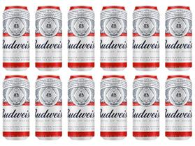 Cerveja Budweiser King of Beers 12 Unidades Lata 473ml