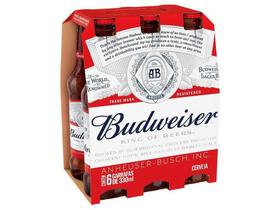 Cerveja Budweiser Lager 6 Unidades - 330ml
