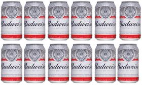 Cerveja Budweiser Lata 350Ml - Com 12 Unidades