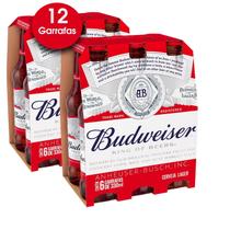 Cerveja Budweiser One Way Garrafa 330Ml (12 Garrafas)
