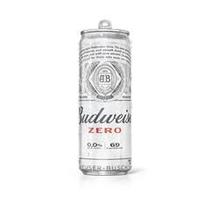 Cerveja Budweiser Zero Lata Sleek 350ml Caixa c/ 8 un