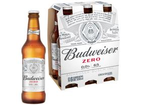 Cerveja Budweiser Zero sem Álcool 6 Garrafas 330ml