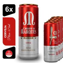 Cerveja Chopp do Marquês Pilsen 350ml Kit 6 unidades Cerveja Chopp do Marquês Pilsen 350ml Kit 6 unidades