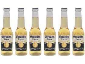 Cerveja Corona Coronita Extra Lager 6 Unidades - Long Neck 210ml