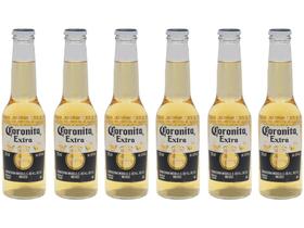 Cerveja Corona Coronita Extra Lager 6 Unidades - Long Neck 210ml
