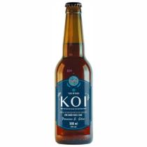 Cerveja de trigo com limão yuzu e sake koi life witbier azul 500ml