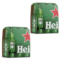 Cerveja Heineken Lager Long Neck 330ml - 12 unidades