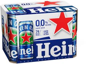 Cerveja Heineken Lager sem Álcool Puro Malte - 12 Unidades Lata 350ml