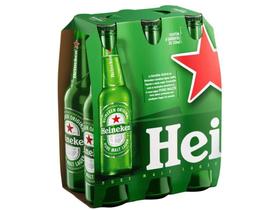 Cerveja Heineken Premium Puro Malte Lager - Pilsen 6 Garrafas Long Neck 330ml Cerveja Heineken Premium Puro Malte Lager - Pilsen 6 Garrafas Long Neck 330ml