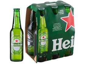 Cerveja Heineken Premium Puro Malte Lager - Pilsen 6 Garrafas Long Neck 330ml