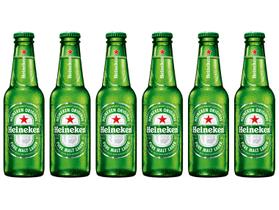 Cerveja Heineken Puro Malte 6 Unidades Garrafa 250ml