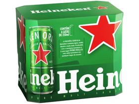 Cerveja Heineken Puro Malte Lager Premium - 6 Unidades Lata 250ml Cerveja Heineken Puro Malte Lager Premium - 6 Unidades Lata 250ml