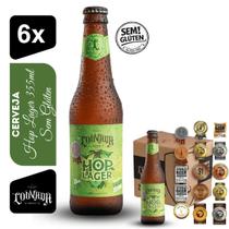 Cerveja Hop Lager Cervejaria Louvada 355ml Kit 6 unidades Sem Glúten