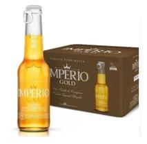 Cerveja Império Gold Puro Malte Long Neck 210 Cx C/ 18 Unid
