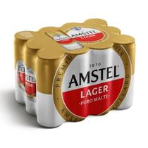 Cerveja Lager Lata Sleek 350ml 12un Amstel