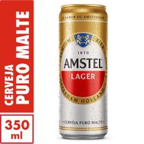 Cerveja Lager Premium Puro Malte Amstel - Lata 350ml Cerveja Lager Premium Puro Malte Amstel - Lata 350ml
