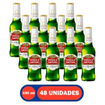 Cerveja Lager Premium Puro Malte Garrafa 330 ml 48 Unidades Stella Artois