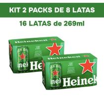 Cerveja Lata 269ml Pack com 16 unidades Heineken