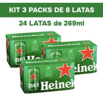 Cerveja Lata 269ml Pack com 24 unidades Heineken Cerveja Lata 269ml Pack com 24 unidades Heineken