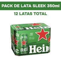 Cerveja Lata Sleek 350ml Pack com 12 Unidades Heineken