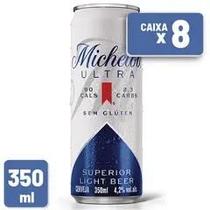 Cerveja Michelob Ultra Lata Sleek 350ml Caixa c 8 un