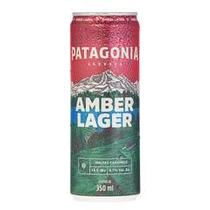 Cerveja Patagonia Amber Lager Nacional Lata Sleek 350ml Caixa c/ 8 un
