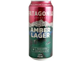 Cerveja Patagonia Amber Lager Triplo Malte - 1 Unidade Lata 473ml