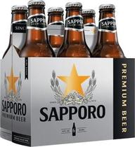 Cerveja Premium Sapporo Long Neck 355ml - Clara, Japonesa