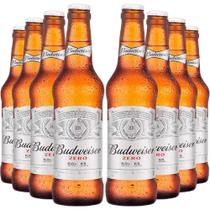 Cerveja Sem Álcool Budweiser - Long Neck 330Ml - 8 Un