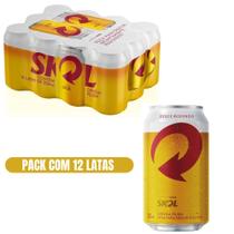 Cerveja Skol Pilsen Lata 350ml 12 Unidades