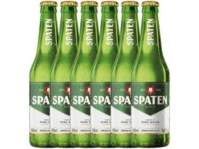 Cerveja Spaten Puro Malte Munich Helles Lager - 6 Unidades Long Neck 355ml