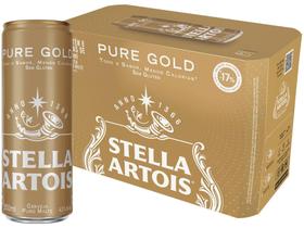 Cerveja Stella Artois Pure Gold Puro Malte 8 Unidades Lata 350ml Cerveja Stella Artois Pure Gold Puro Malte 8 Unidades Lata 350ml