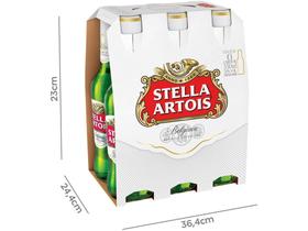 Cerveja Stella Artois Puro Malte - Premium American Lager 6 Unidades Long Neck 330ml