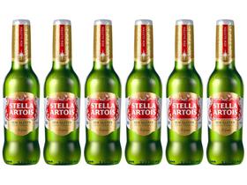 Cerveja Stella Artois Sem Glúten Puro Malte - Lager 6 Unidades Long Neck 330ml Cada