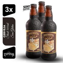 Cerveja Stout Benedita Cervejaria Louvada 500ml Kit 3 unidades Sem Glúten Cerveja Stout Benedita Cervejaria Louvada 500ml Kit 3 unidades Sem Glúten