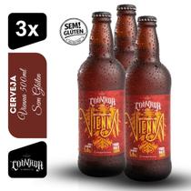 Cerveja Vienna Cervejaria Louvada 500ml Kit 3 unidades Sem Glúten