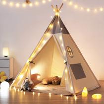 Cervejaria Teepee para crianças em ambientes fechados com luz e tapete 100% algodão