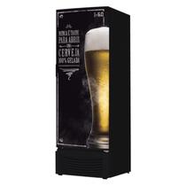 Cervejeira 402 Litros Porta Cega Adesivada Preta Fricon VCFC-402C 127V