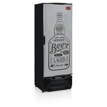 Cervejeira 410 Litros Porta Cega Tipo inox GRBA-400 GW Gelopar Laterais pretas 220v