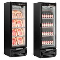 Cervejeira/Expositor Vertical 445L Porta de Vidro Conveniência GCBC-45 PR Preto Gelopar - Iluminação LED + Frost Free