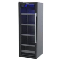 Cervejeira Expositora Venax Porta Invertida Blue Light 209L Preto 220V