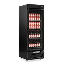 Cervejeira GRB-57V LB PR All Black 572 L c/ Porta de Vidro Duplo Temperado Aquecido, LED Perimetral e Testeira - Gelopar