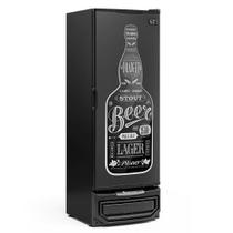 Cervejeira Grba400pr Amigos Preta 410L Porta Cega 220V Gelopar