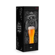 Cervejeira Vertical Porta Cega 600 Litros Lousa de Bar CRV-600 B Preta - 220v - Conservex