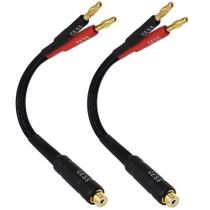 CESS-023-6i Banana se conecta ao cabo RCA de 6 polegadas, cabo de alto-falante Phono Banana, pacote com 2