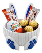 Cesta 11,5cm Largura Coelho Páscoa Porta Doces Sem Chocolate Cesta 11,5cm Largura Coelho Páscoa Porta Doces Sem Chocolate