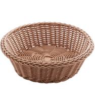 Cesta 21,8x6,5cm De Rattan Plástico Redonda