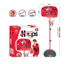 Cesta Ajustavel Basquete Basket Infantil Kit Bola Aro Bomba - Hoops